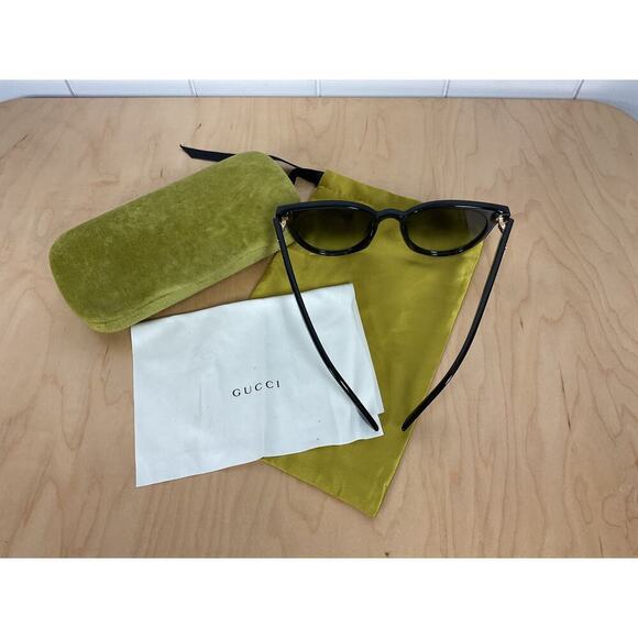 Gucci GG0638SK Havana Celluloid Ladies Sunglasses in Black 53mm Cat Eye - Picture 5 of 8